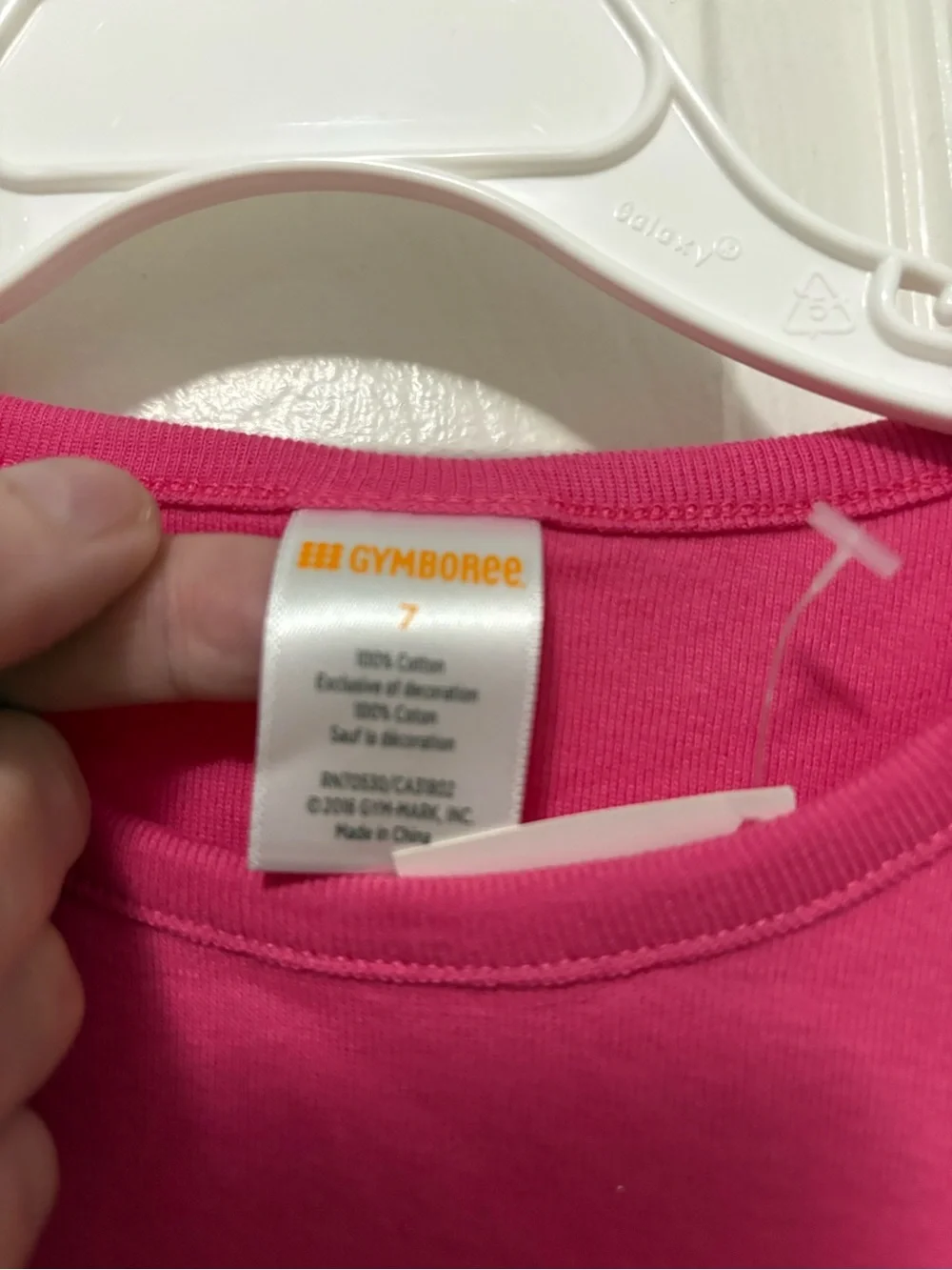 *Gymboree New Lot of 2 Pink & White Graphic Prints Sz 7 Short Sleeve Shirts #IR